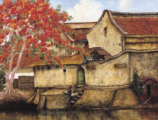 Ernst Agerbeek - Chinese district in old Batavia, circa 1926