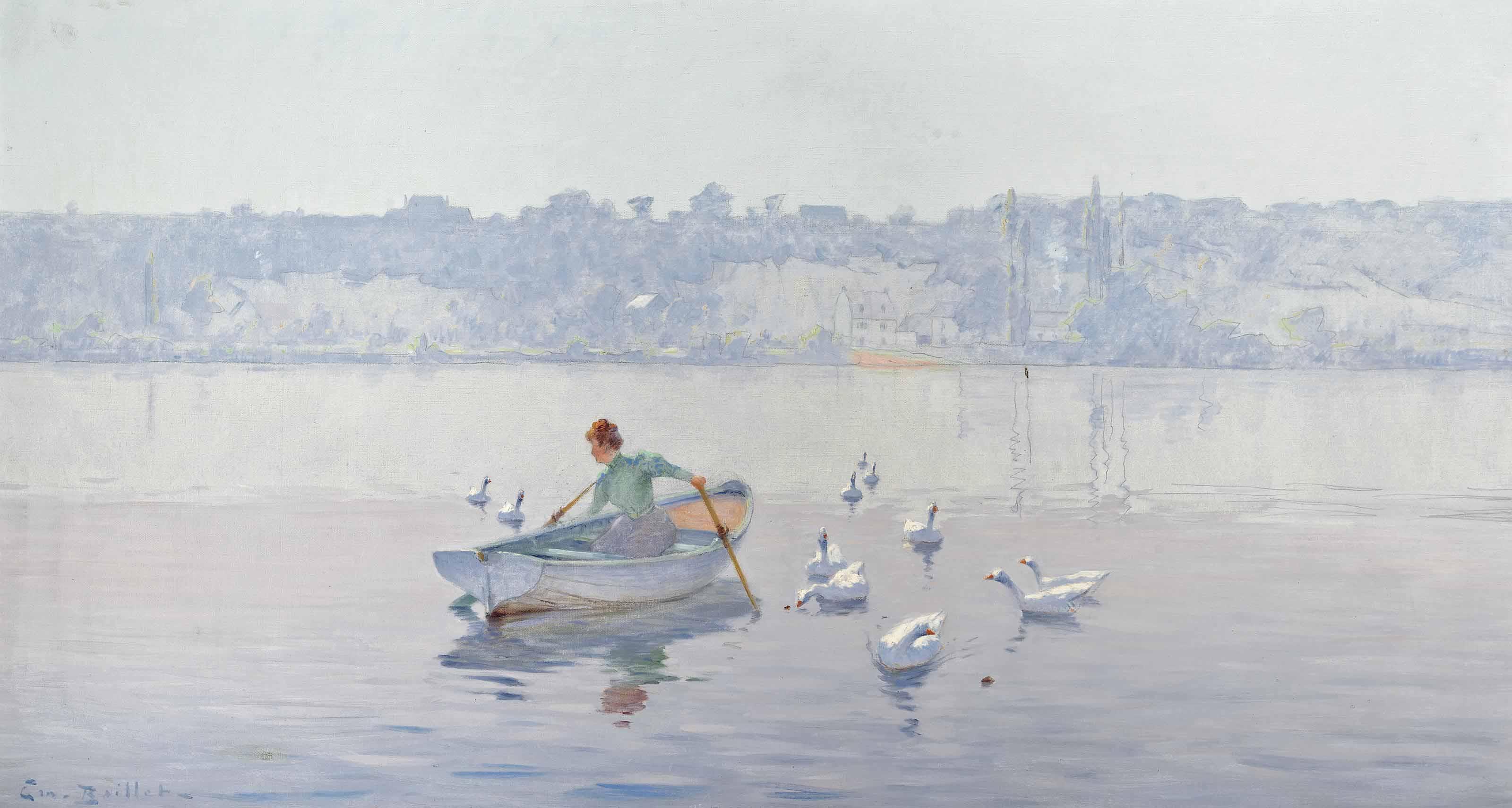Ernst Baillet - Rowing On A Summer Lake