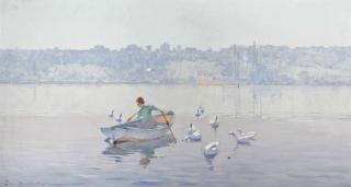 Ernst Baillet - Rowing On A Summer Lake