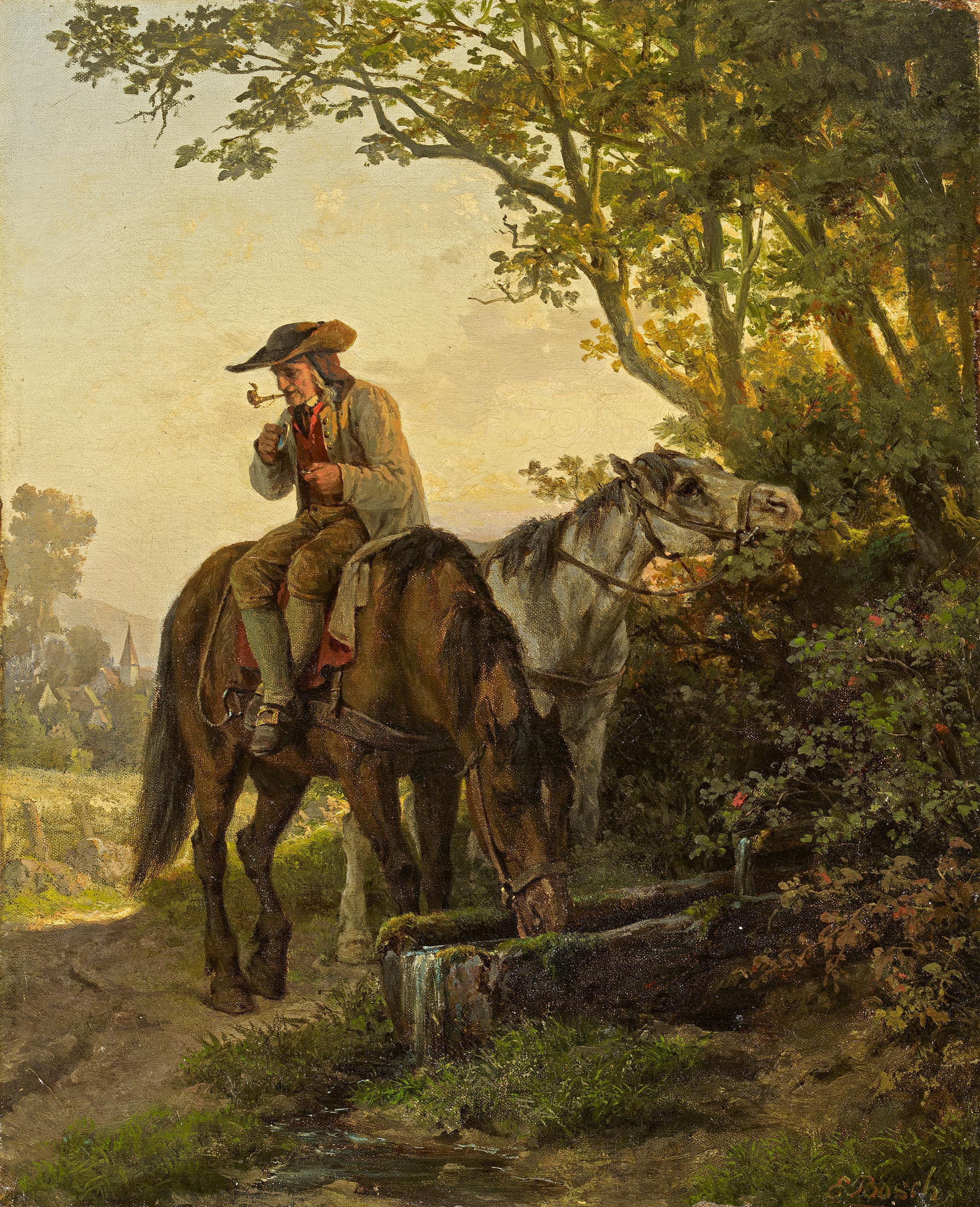 Ernst Bosch - Pause an der Tränke.