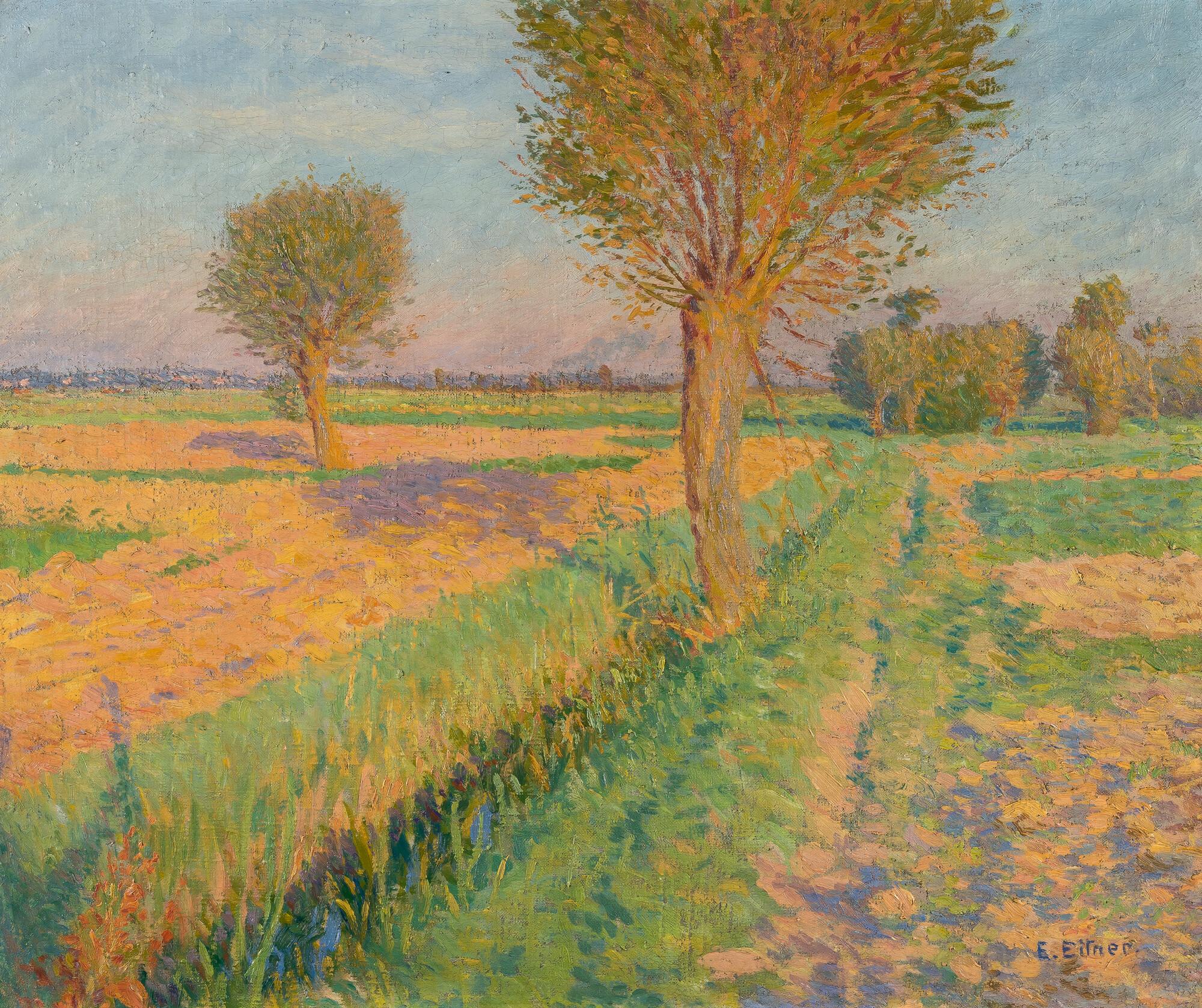 Ernst Eitner - „Abend in den Feldern von Allermöhe“