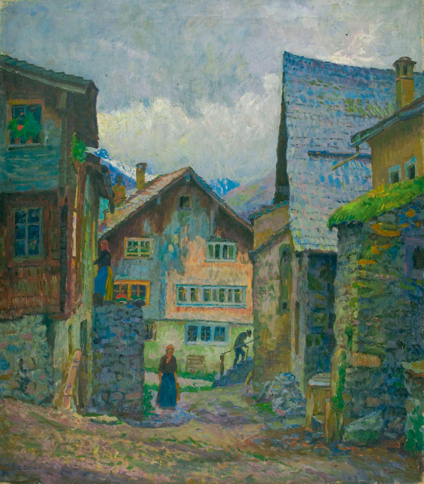 Ernst Eitner - „Gasse in Hospental“.