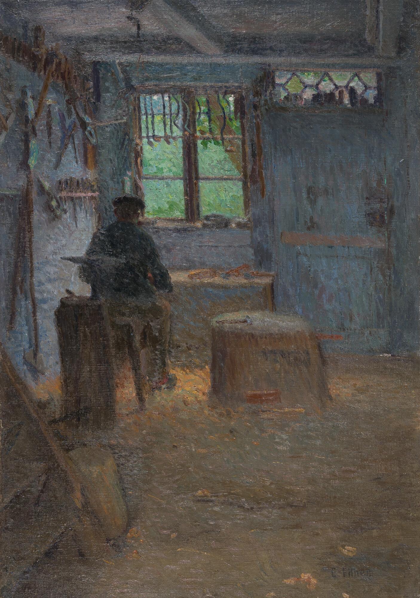 Ernst Eitner - In der Schusterwerkstatt