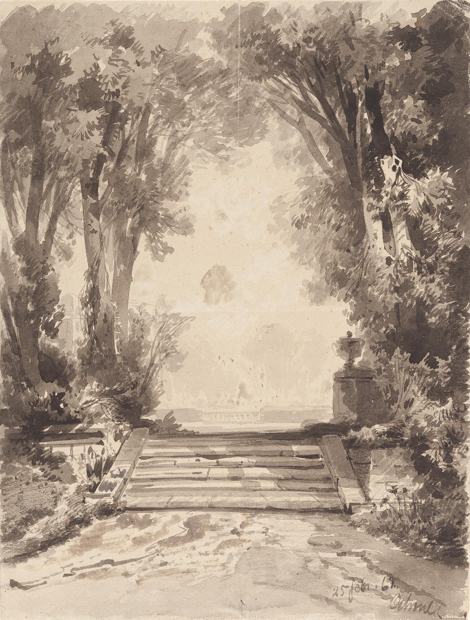 Ernst Erwin Oehme - Im Park (Schloß Pillnitz?)