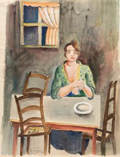 Ernst Fritsch - „Frau am Tisch“