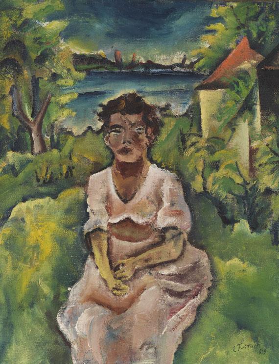 Ernst Fritsch - Frau in Landschaft