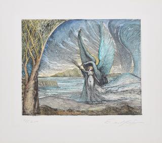 Ernst Fuchs - Leda und der Schwan.