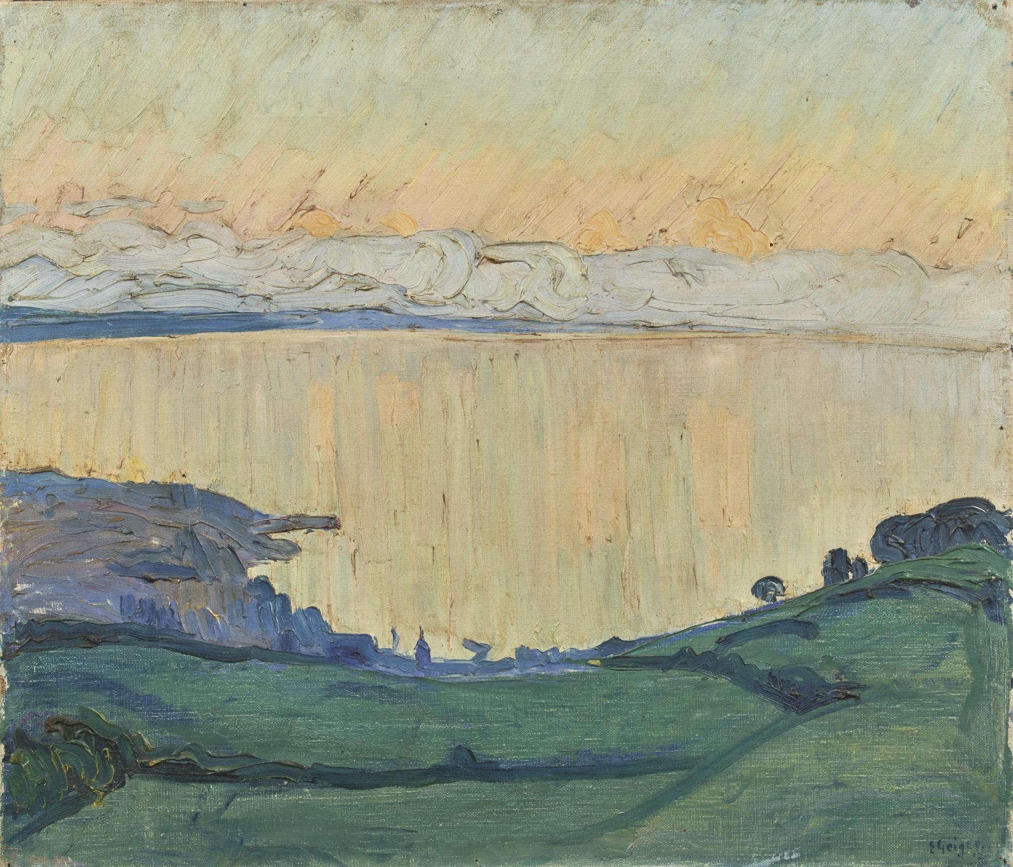 Ernst Geiger - Dämmerung Am Neuenburgersee, 1917