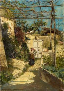 Ernst Hanfstängl - Garten mit Pergola