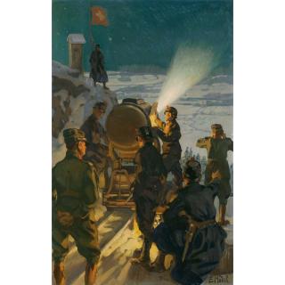 Ernst Hodel - Kanoniere Am Geschütz Canoneers With Canon