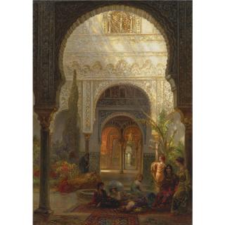 Ernst Karl Eugen Koerner - German The Patio Della Reina, The Alcazar, Sevilla