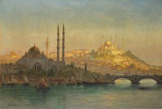 Ernst Karl Eugen Koerner - Istanbul, Valide And The Suleymaniye Mosque