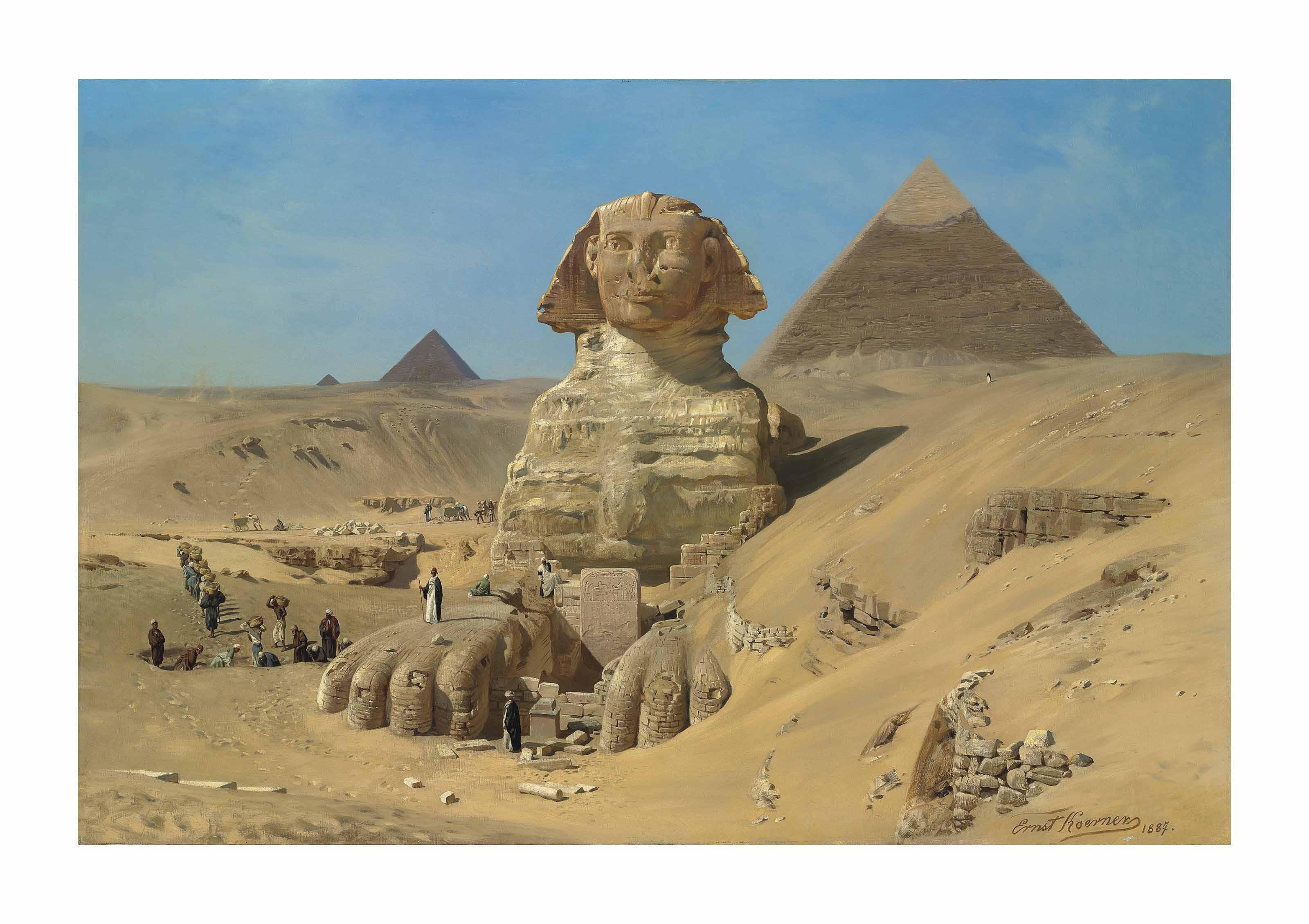 Ernst Karl Eugen Koerner - The excavation of the Sphinx
