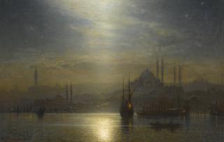 Ernst Koerner - German blick Über Den Bosporus Auf Konstantinopel Bei Nacht (Night View Over The Bosphorus)