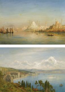 Ernst Koerner - German views Of The Bosphorus: A Pair