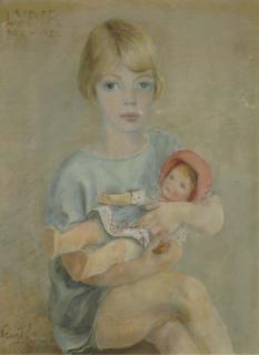 Ernst Leyden - Lydia with doll