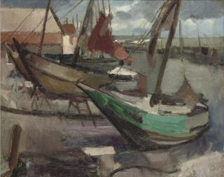 Ernst Leyden - The harbour of Marken