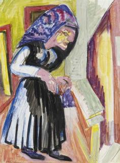 Ernst Ludwig Kirchner - Alte Bäuerin, 1917