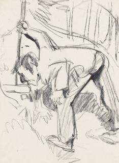 Ernst Ludwig Kirchner - Am Brunnen trinkender Bauer