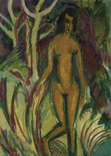 Ernst Ludwig Kirchner - Aus dem Wald schreitender Akt