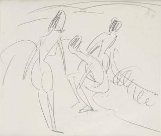 Ernst Ludwig Kirchner - Badende In Wellen