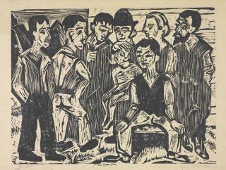 Ernst Ludwig Kirchner - Bauern, plaudernd (Dube H 449)