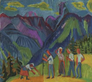 Ernst Ludwig Kirchner - Bergheuer, Heuer auf der Alp