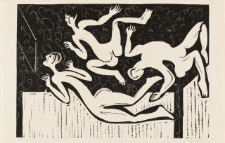 Ernst Ludwig Kirchner - Fliegende Menschen im Zirkus.