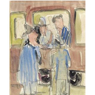 Ernst Ludwig Kirchner - German Abschied Am Bahnhof