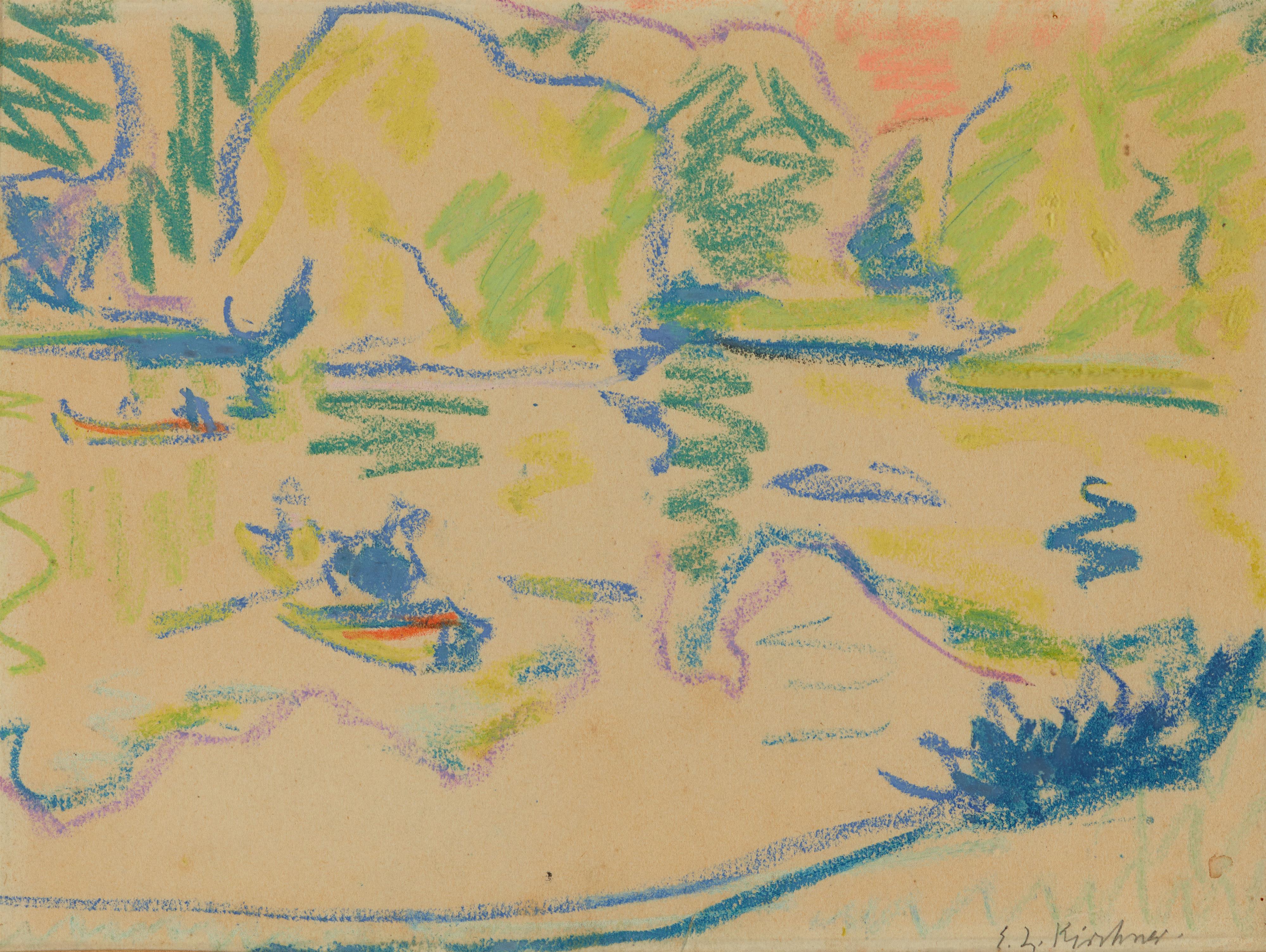 Ernst Ludwig Kirchner - Kahnfahrer auf einem Parksee