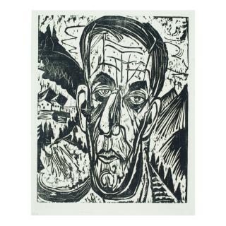 Ernst Ludwig Kirchner - Kopf Henry Van De Velde, Hell. - Van De Velde Zwischen Bergen (Dube H311; Schiefler H286; Gercken 861/Ii)