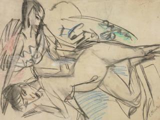 Ernst Ludwig Kirchner - Liegende Mädchenakte