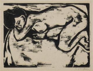 Ernst Ludwig Kirchner - Liegender Akt (Schiefler H 106, Dube 144 I/Ii, Gercken 287 I/Ii)