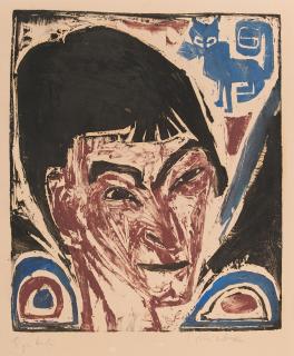 Ernst Ludwig Kirchner - Portrait Otto Mueller (Hochformat) (Gercken 722; Dube H251)