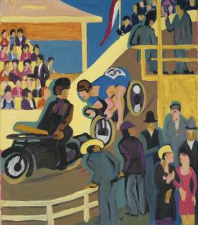 Ernst Ludwig Kirchner - Radrennen mit Motorvorspann
