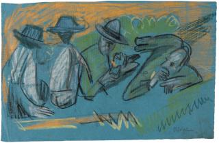 Ernst Ludwig Kirchner - Rastende Bauern.