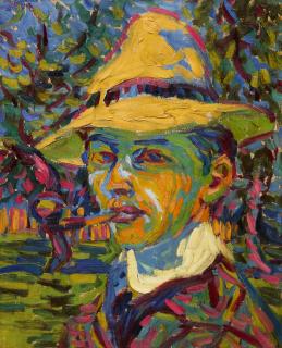 Ernst Ludwig Kirchner - Selbstbildnis mit Pfeife (Self-Portrait with a Pipe)