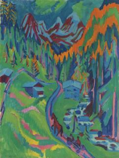 Ernst Ludwig Kirchner - Sertigweg im Sommer, 1924 / verso: Fehmarnküste mit grünem Himmel 1913