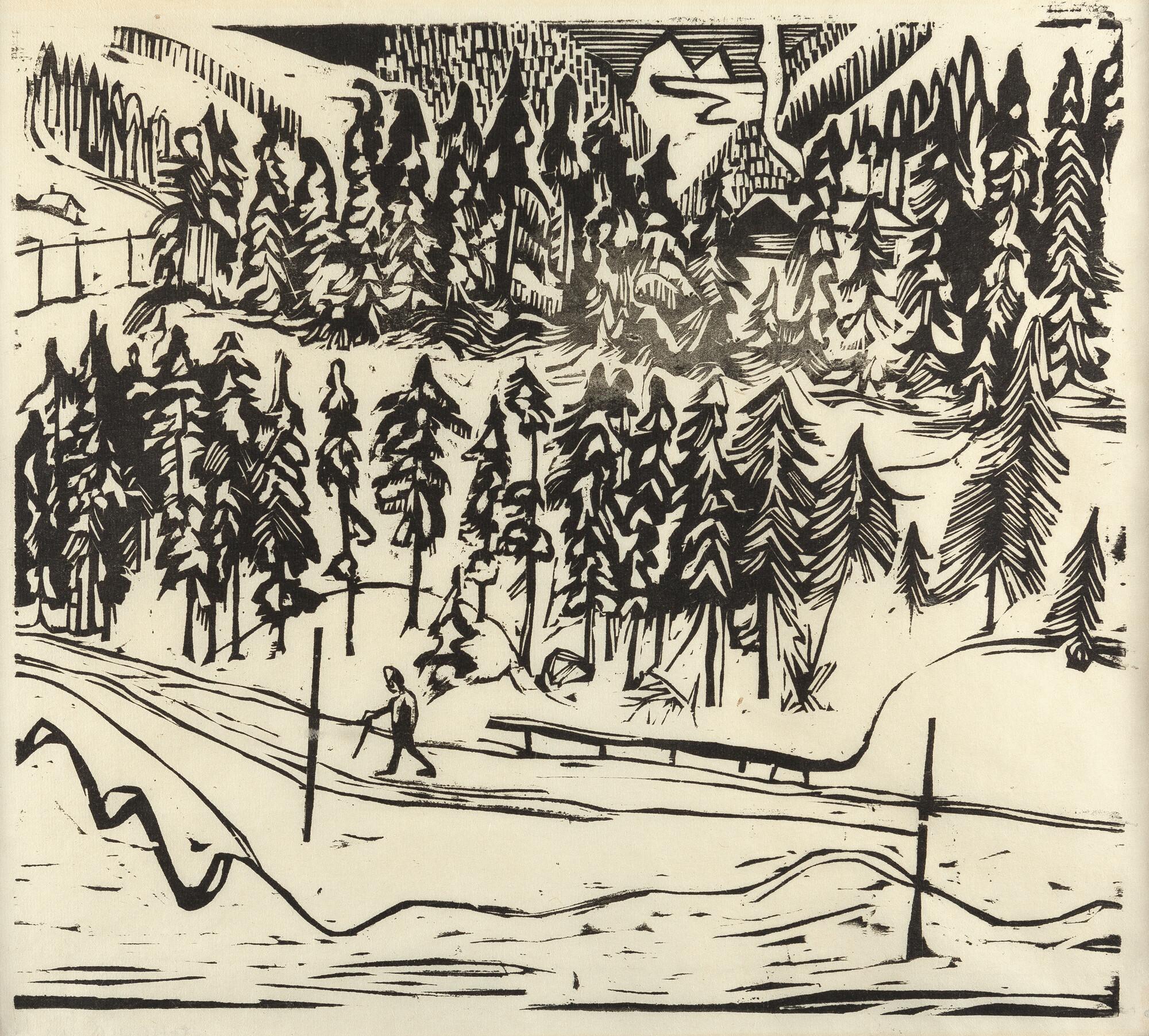 Ernst Ludwig Kirchner - Sertigweg im Winter