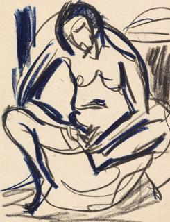 Ernst Ludwig Kirchner - Sitzender weiblicher Akt