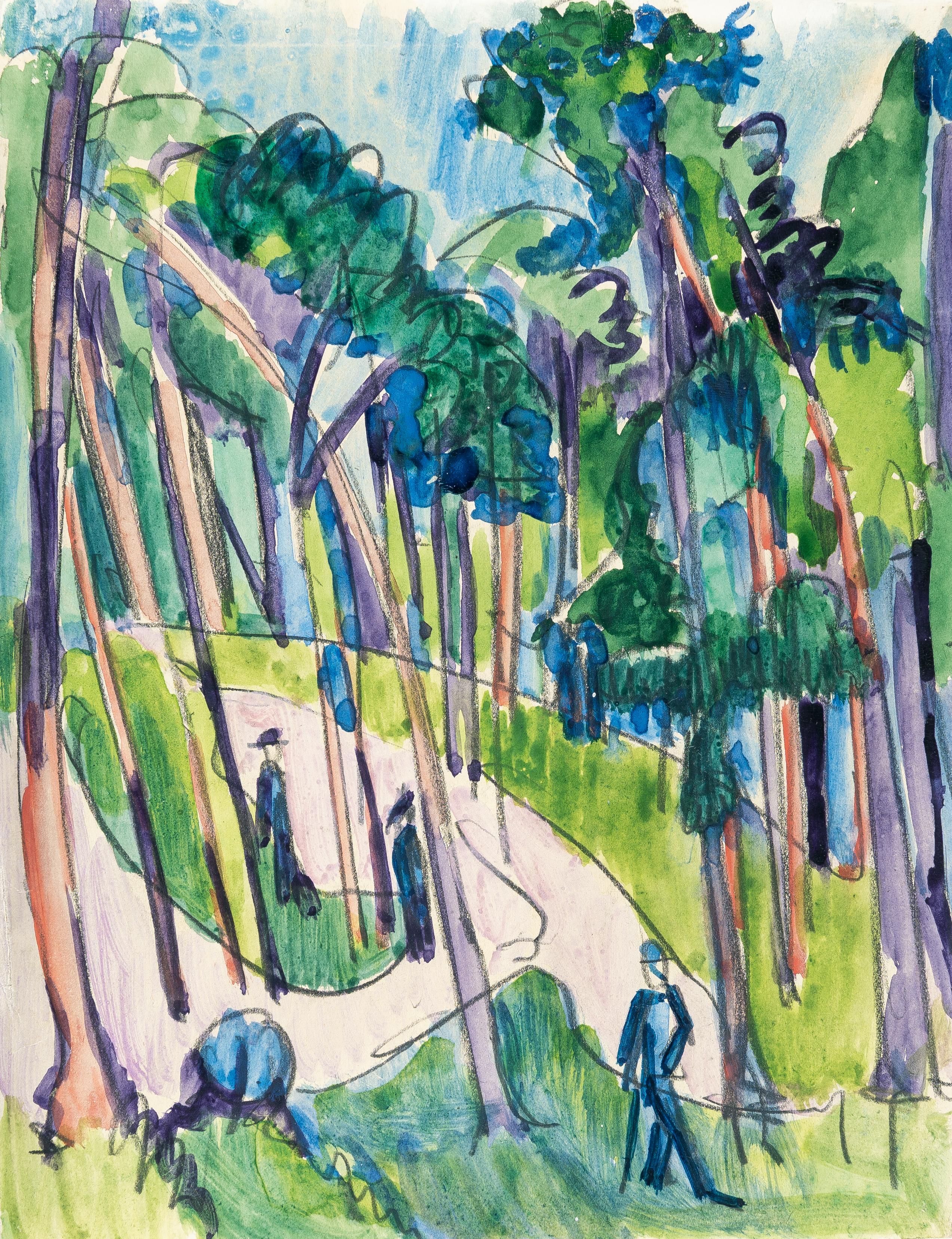 Ernst Ludwig Kirchner - Spaziergänger im Wald