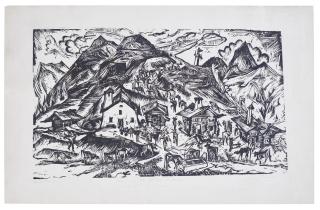 Ernst Ludwig Kirchner - Stafelalp, Gesamtansicht (Alpaufzug)