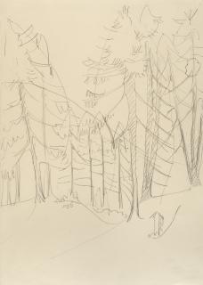 Ernst Ludwig Kirchner - Waldfriedhof (Studie)