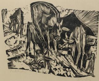 Ernst Ludwig Kirchner - Weidende Kühe - Fünf Kühe