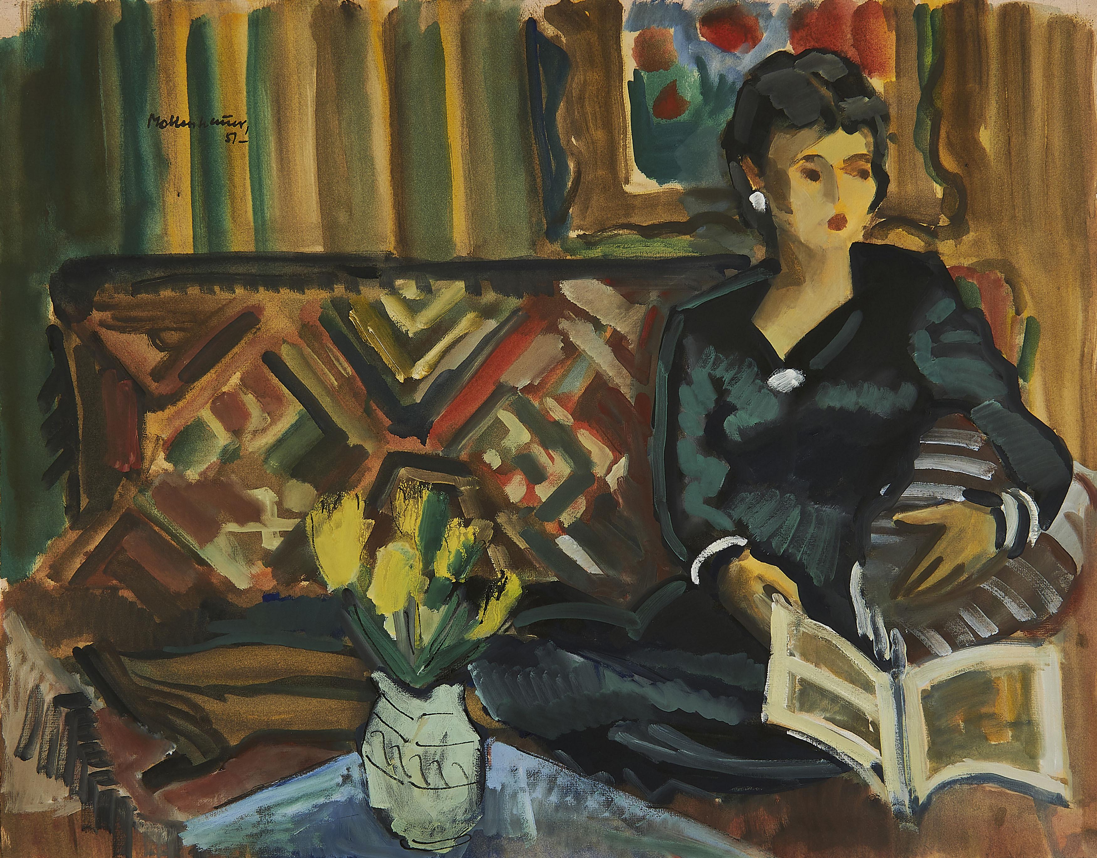 Ernst Mollenhauer - Lesende Dame.