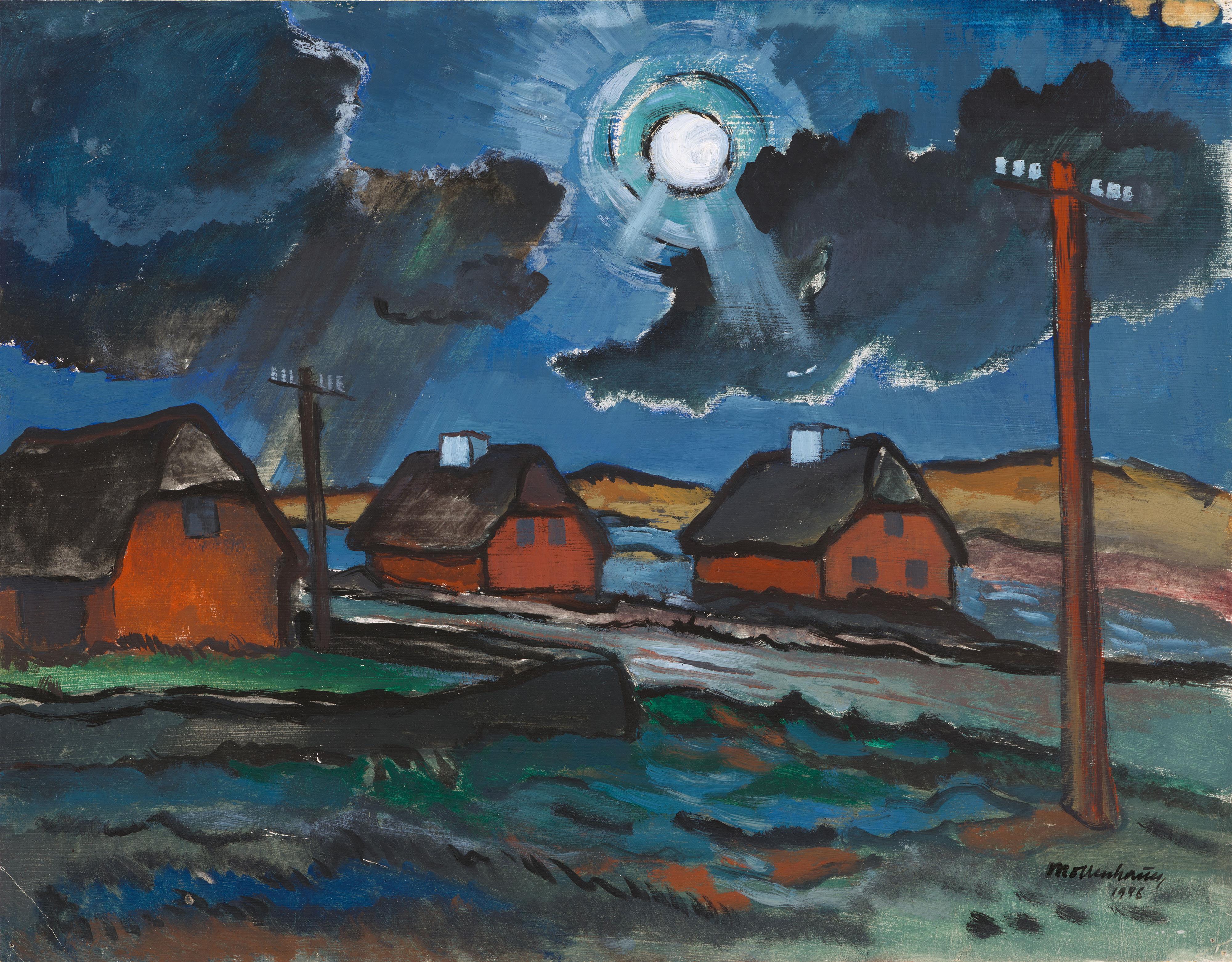 Ernst Mollenhauer - Rote Häuser in Kampen auf Sylt