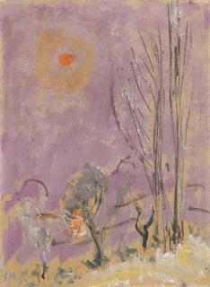 Ernst Morgenthaler - Landschaft mit Wintersonne, 1954