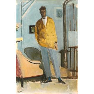 Ernst Morgenthaler - Selbstbildnis Im Atelier Selfportrait In Studio