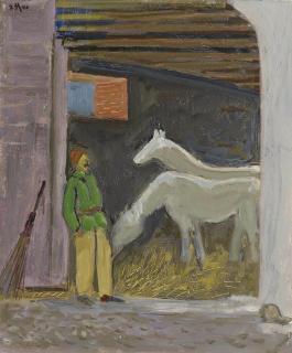 Ernst Morgenthaler - Stallwache in Estavayer, 1940