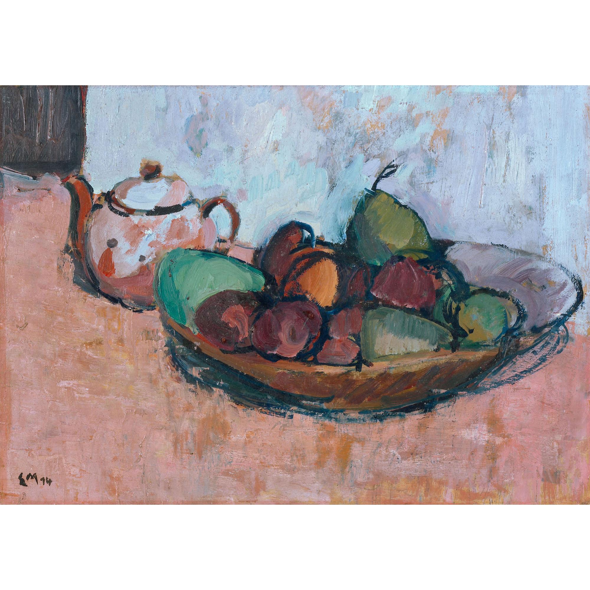 Ernst Morgenthaler - Stillleben Mit Früchten In Einer Schale, 1914 Still Life With Fruits In A Bowl, 1914